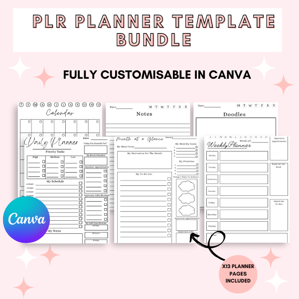 PLR The Ultimate Planner Canva Template Bundle