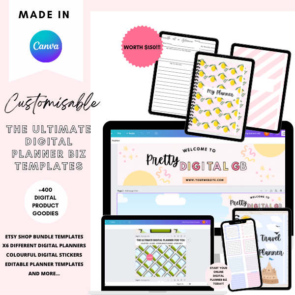 The Ultimate Digital Planner Canva Templates for Business Owners Bundle