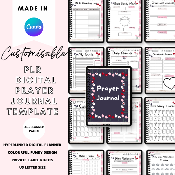 PLR Canva Digital Prayer Journal