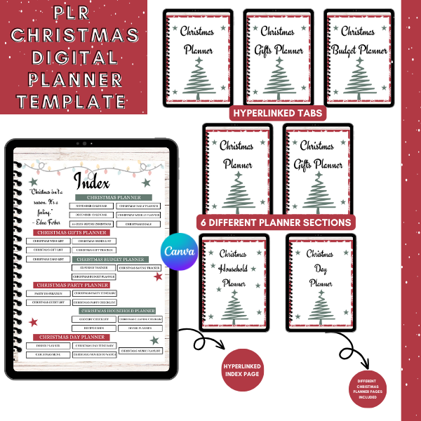 PLR Canva Christmas Digital Planner