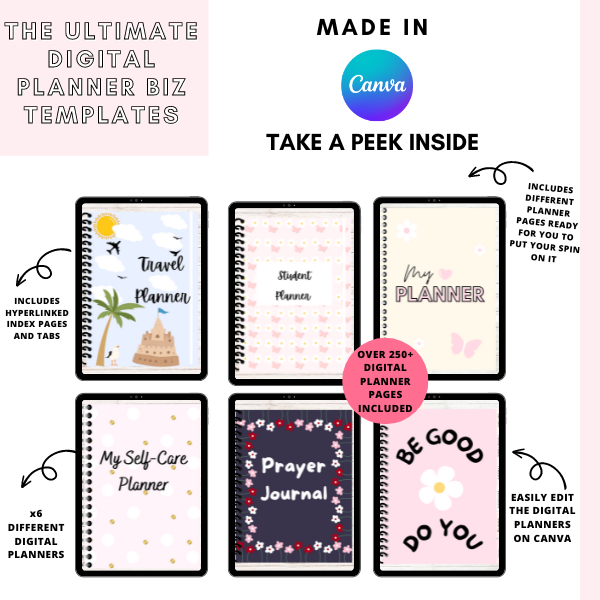 The Ultimate Digital Planner Canva Templates for Business Owners Bundle
