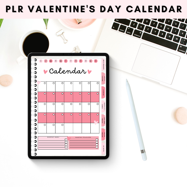 PLR Canva Digital Planner Valentine's Day Edition