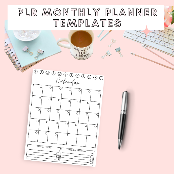 PLR Monthly Planner Canva Templates