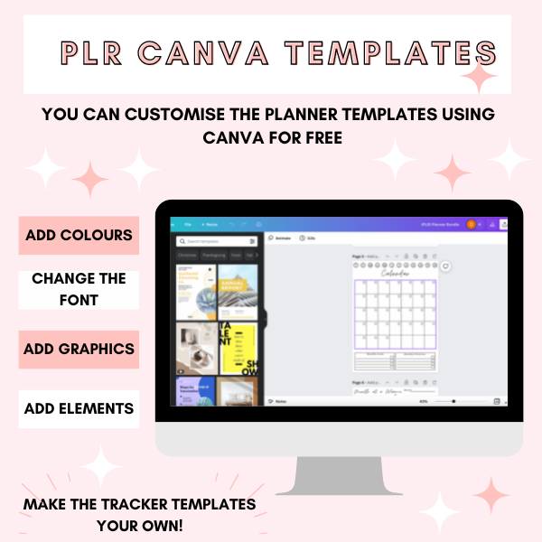 PLR Weekly Planner Canva Templates