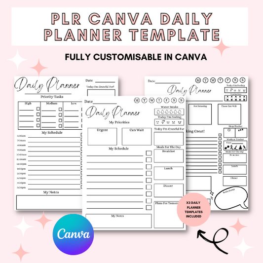 PLR Daily Planner Canva Templates